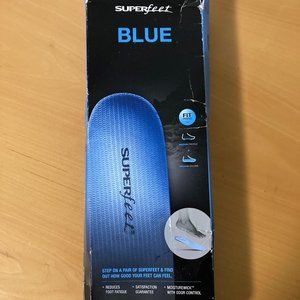 New Superfeet BLUE size D Orthotic Shoe Inserts in original box